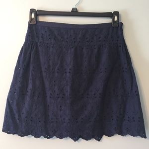 Cotton eyelet cut out skirt💙